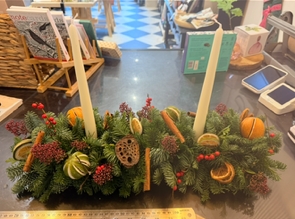 Christmas table centrepiece workshop 15th December 7 9pm